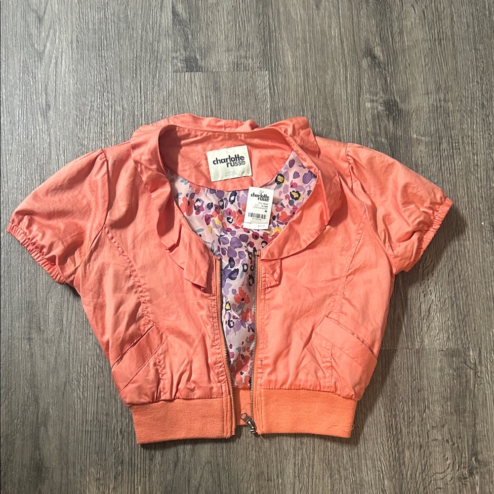 Charlotte Russe Peach Short Jacket